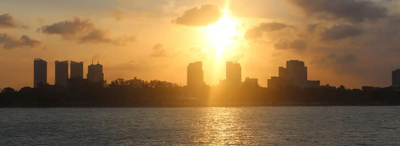 Dar es Salaam downtown skyline from the harbour